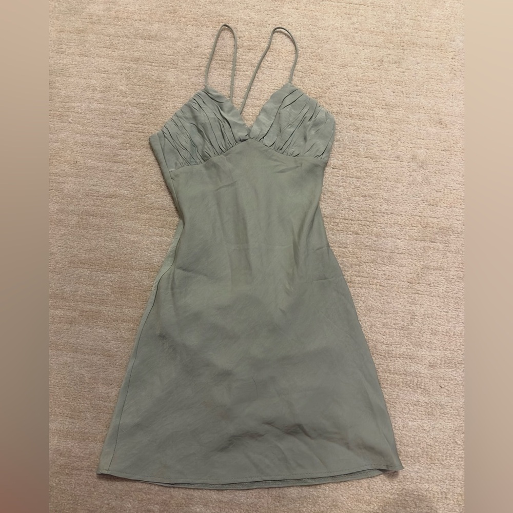 Princess Polly Sage Green Mini Dress